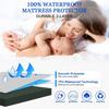 Waterproof Mattress Protector Soft Breathable Fitted Bed Cover, 18" Deep Pocket Noiseless Mattress Pad - Machine Washable, for Kids & Elderly