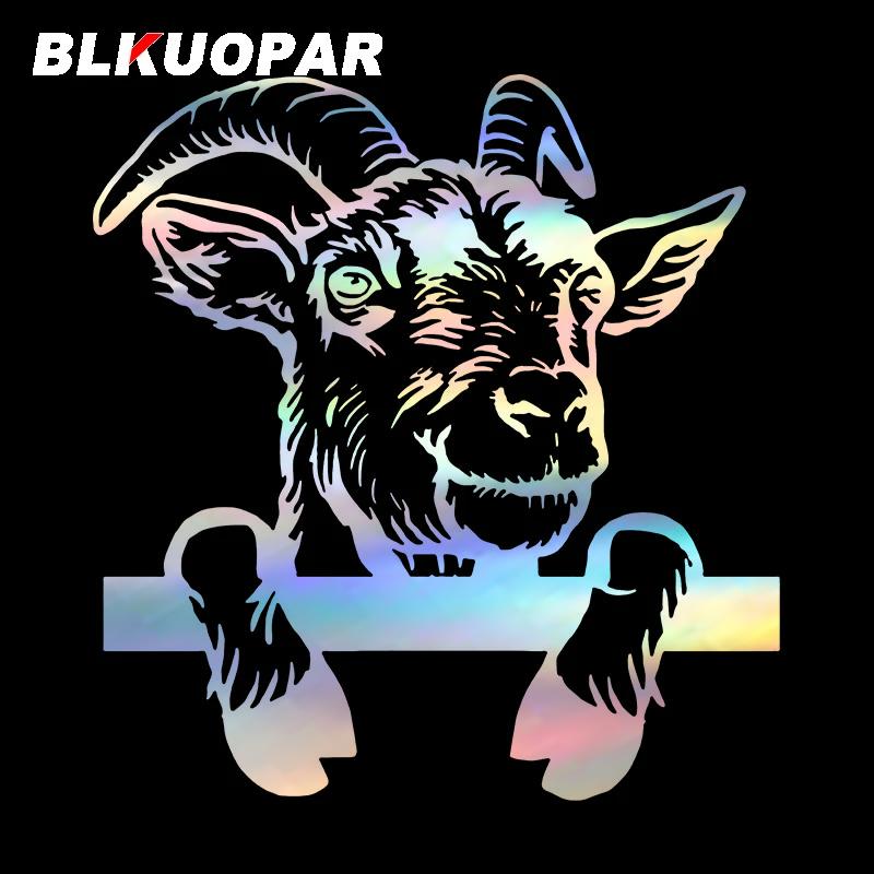 BLKUOPAR Little Goat Peeking Car Stickers Cute Animal Decal Scratch-Proof Die Cut Trunk Air Conditioner Car Styling