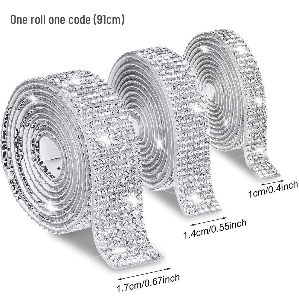 Cross-Border DIY Rhinestone Decorative Self-Adhesive Tape for Clothes, Toys, Car Logos, and Props