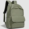 Solid Color Men's And Women's Backpack Student Large Capacity Schoolbag