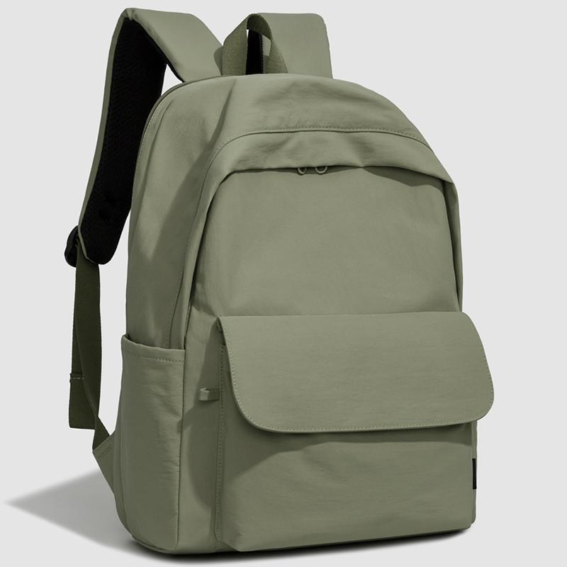 Solid Color Men's And Women's Backpack Student Large Capacity Schoolbag