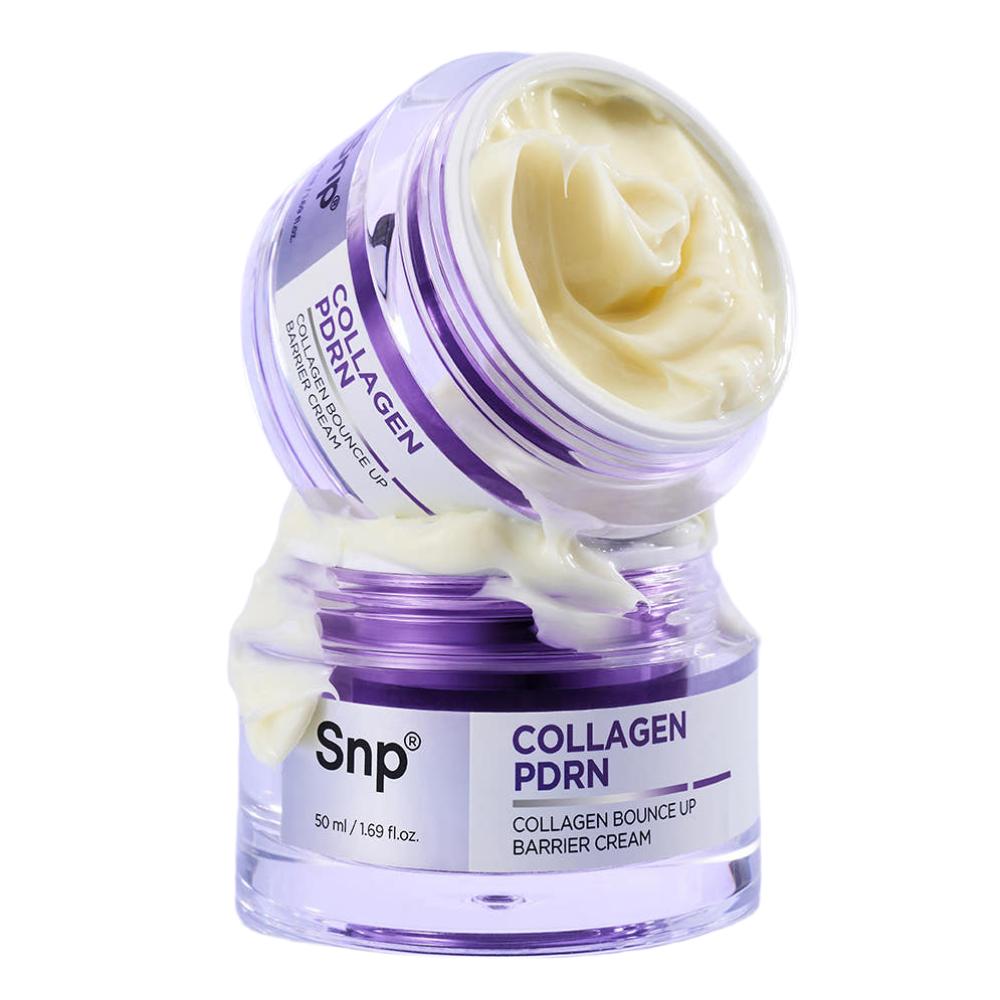Snp Collagen Bounce Up Barrier Moisture Cream 50ml Deep Hydrating and Skin Firming Facial Moisturizer 1+1
