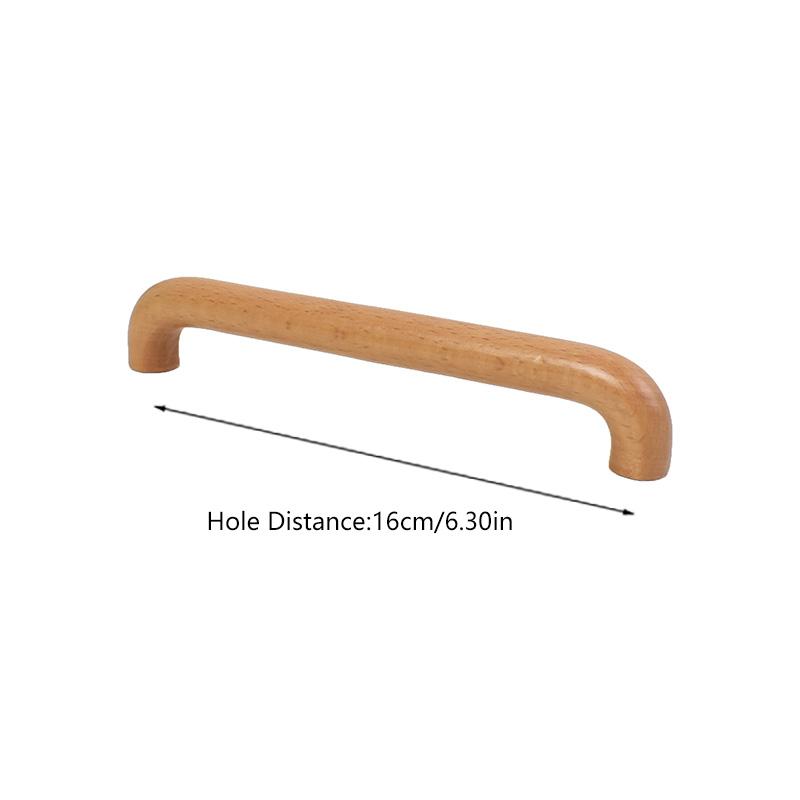 1PC Rukojeť skříňky Hardware Buk Přírodní Knoflíky zásuvek Skříňka tahače Dvířka Kliky kuchyňských zásuvek Knoflíky masivní dřevo