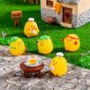 Cartoon Niedliche Nachtleuchtende Gelbe Küken Ornamente Kreative Harzhandwerke Kreative Cartoon Tier Modell Dekoration Zubehör