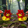Duck Figurine Collectible 3D Printed Flower Duck Statue Small Desktop Ornament for Home Office Shelf Table Decor