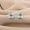 Sky Blue Topaz Gemstone 925 Sterling Silver Handmade Jewelry Pretty Studs Earring 1" Gift For Women EE-181-9