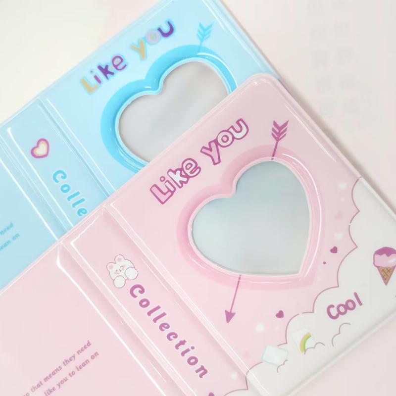 Cute 3inch Photocard Binder Kpop Photocard Holder  Love Heart Hollow Album for Photographs Poca Packaging