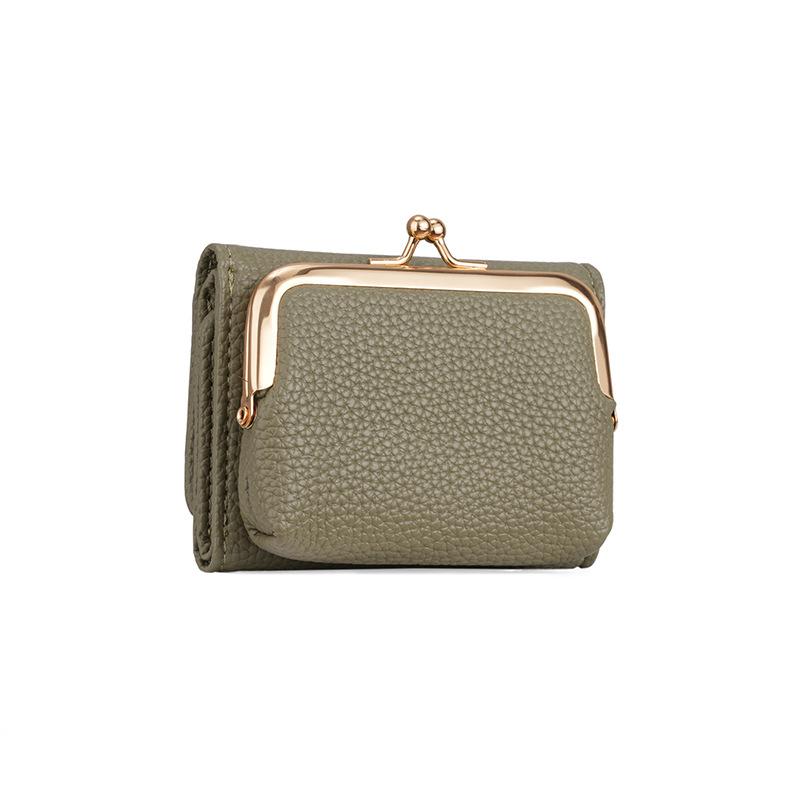 Clip Coin Purse for Women New Style Small Wallet Clutch Credit Card Holder Zipper Pocket Multifunctional Travel Storage Pouch