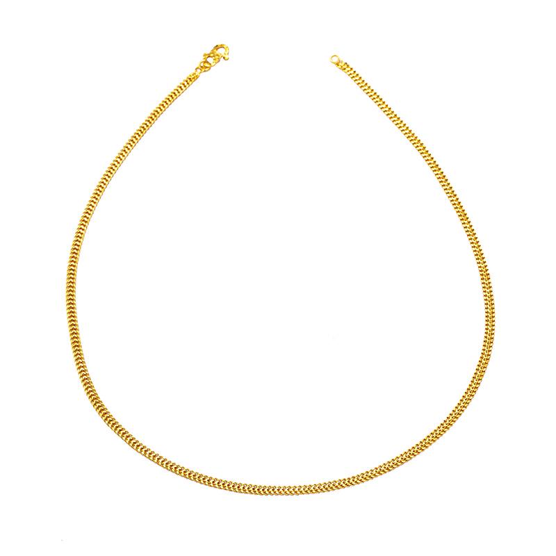 Vietnam Gold Sand Necklace - Luxurious Braided Choker with Long-Lasting Color Retention