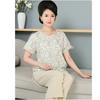 Bubble Mother Outfit Small Floral Print Short-sleeved Trousers Can Be Worn Outside Home Service Suit