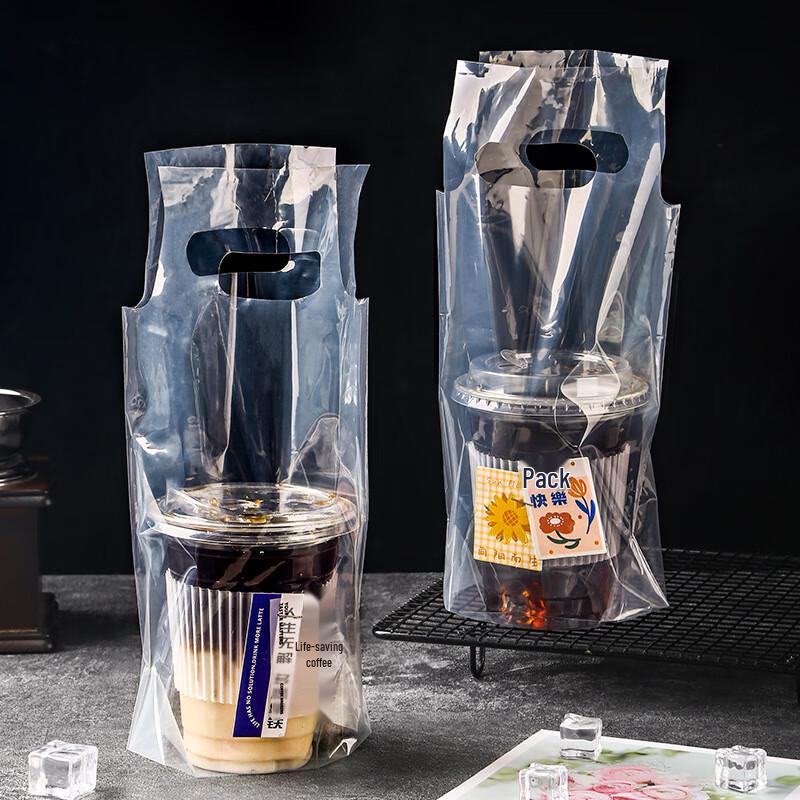 

Clear Single Cup Takeaway Bags