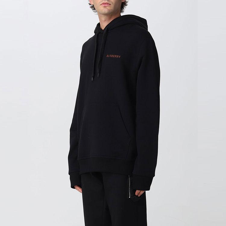 Burberry Topstitched Monogram Motif Cotton Oversized Hoodie 80575431