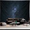 2D Dark Starry Sky Tapestry, Universe Galaxy Wall Hanging for Home Decoration