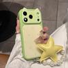 Girl powder is suitable for contrasting color polka dots Apple 17promax mobile phone case cat ears 14PM with lanyard iPhone16