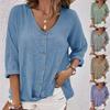 Summer V-neck Pullover Short-sleeved Loose Women's Shirt Casual Women's Blouse