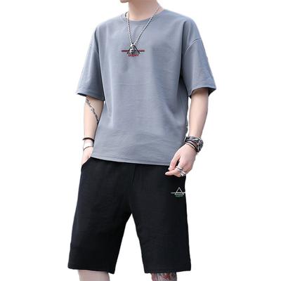 Short Sleeve Men's T-shirt Loose Korean Summer Leisure Sports Suit