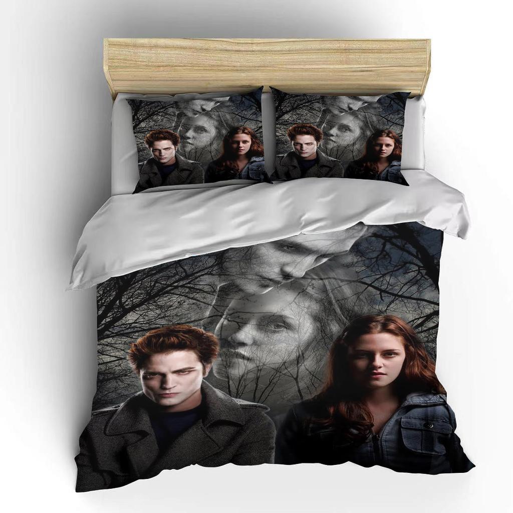 10 Sizes Movie Twilight 3D Bedding Set Character Printed Duvet Cover Fashion Bed Linens For Adults Twin Full Queen King