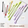 3 Adet Silikon Spatula Seti Çift Başlı Kazıyıcı Kozmetik Reçel Krem Derin Şişe Mini Spatula Uzatılmış Küçük Uçlu Spa Makyaj Aracı