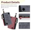 4 PCS KW7-0 Micro Switch, 16A 250VAC 3-Pin 1NO 1NC Normally Open, Replacement for Power XL and Vortex Air Fryer, Microwave Oven, Induction Cooker