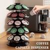 Coffee Pods Holder for K Cups Spinning Coffee Capsule Organizer Holds 40 Capsules Space Saving Coffee Pods Carousel for Kitchen Counter Office