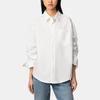 Ami Paris Logo Embroidered Curved Hem Shirt USH766CO0031-168