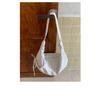 Cute Polka Dot Drawstring Crossbody Bag Korean Style Fashionable Shoulder Handbag Trendy Water Dumpling Bag for Women KTB
