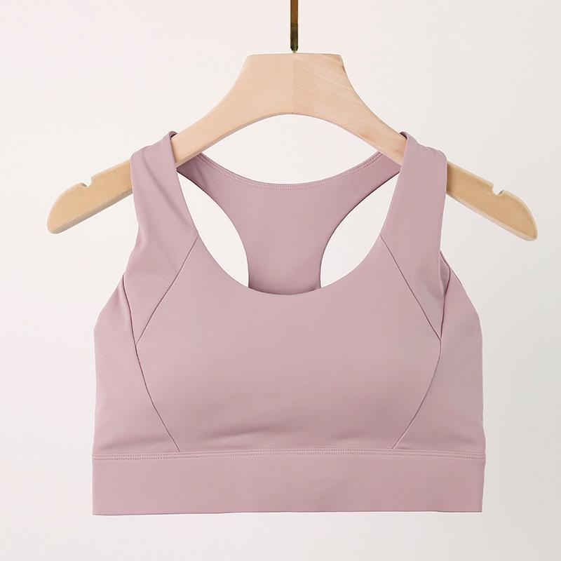 Shockproof High-Strength Sports Bra with Fixed Cups - Thin, Beautiful Back Design for Summer