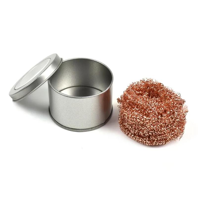 Palla Detergente Palla Pulente Stagno Saldante Filtro a Rete Ugello Pulizia Punta Filo di Rame Scatola Scorie Metalliche Palla Pulente