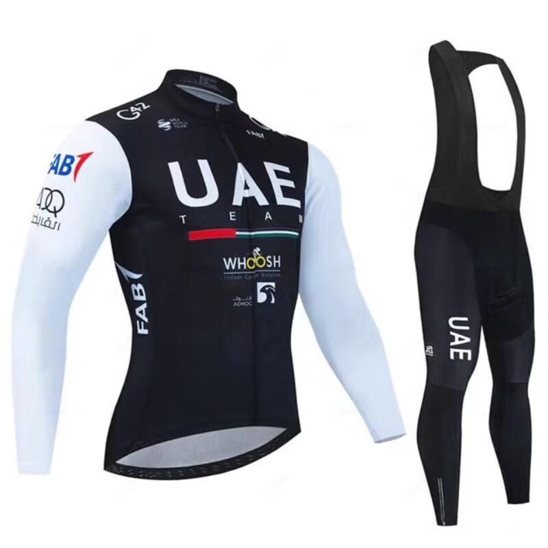 Li Shi UAE Road Bike Long Sleeve Thermal Cycling Set