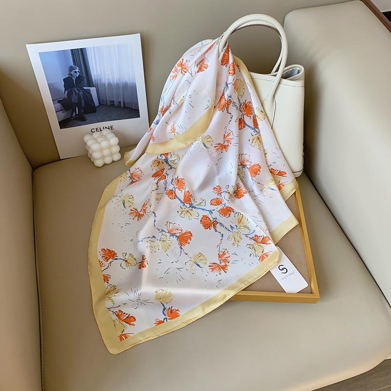 

Милые, простые, модные и высококлассные платки 70х70 см для женской туристической фотографии, с мелким свежим принтом, омолаживающий искусственный шелк 70*70