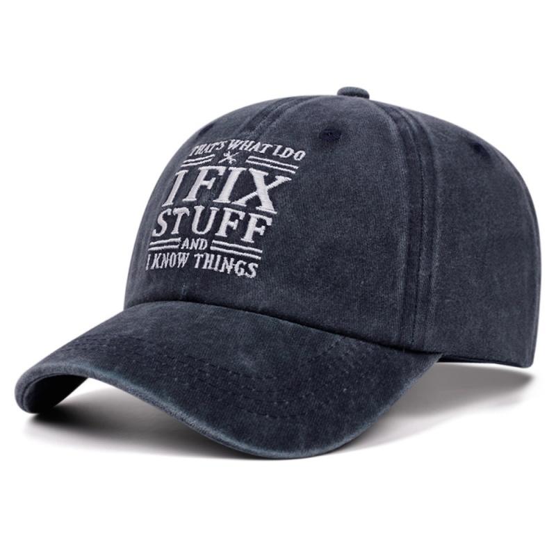 

Ifix Stuff Letter Embroidery Washed Baseball Caps Dad Hat Women Men Outdoor Hip-Hop Casual Duck Hats Classic Style Sports Golf H 54-61CM