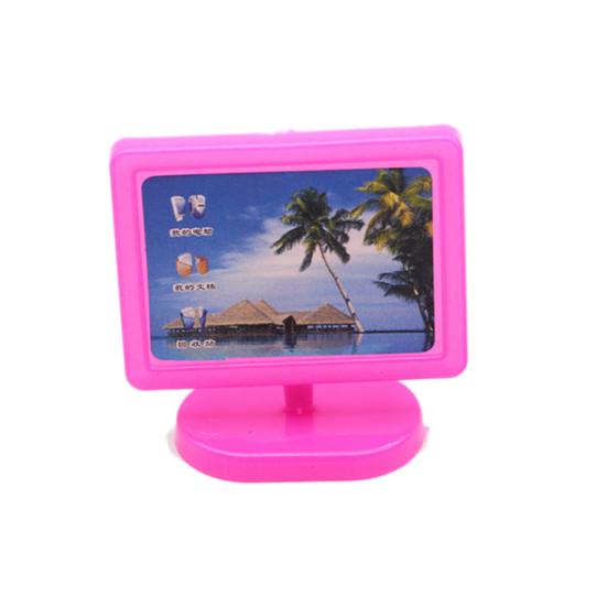 Miniature Computer Keyboard Fax Machine Furniture for Doll Dol-lhouse Kids Toy