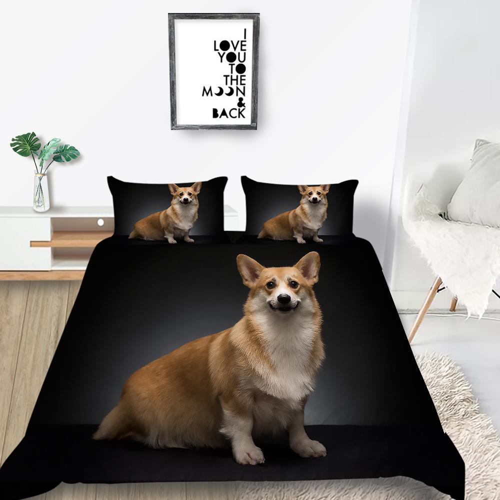 Neue Mode 3D Hunde Peinted Bettbezug Sets Home Bettwäsche Kreative Druck Tagesdecke Tröster Bettbezug Frau Mann Einzigen Doppel könig
