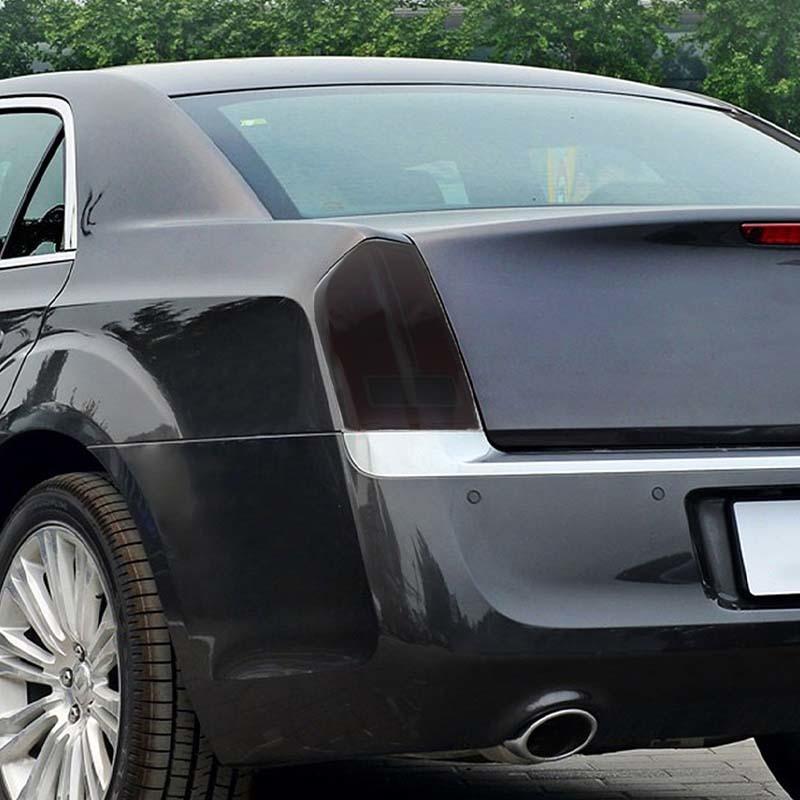 Auto Rücklicht Dekorabdeckung Lampenschutz Dekorationsaufkleber Für Chrysler 300/300C 2011-2014 Auto Exterieur Zubehör, Geräuchert Schwarz.