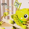 Electric Animal Climbing Slide Toy with LED Light Music Kids Educational Automatic Dinosaur Rabbit Staircase Climbing Roller Coaster Sliding Track