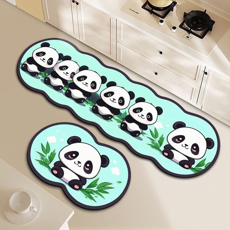 Diatom Mud Bathroom Non-slip Floor Mat Cartoon Cute Door Mat Bathroom Quick-drying Water-absorbing Mat Kitchen Oil-absorbing Mat