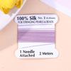 2# 0.45Mm 10Szt./Worek Ręcznie Robiony 100% Naturalny Jedwabny Sznurek Lina Z Nawlekaną Jedwabną Nicią Igła Końcówka Jedwab Do Tworzenia Biżuterii DIY