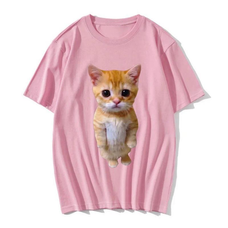Funny Cat Print Womens Casual T Shirt Mens Summer T Shirt Girls Boys Casual Fashion Clothes
