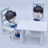 Modern Dollhouses Dining Table With Wooden Chairs 1/6 Scale Miniature Furniture For Display