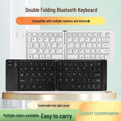 Bluetooth Wireless Foldable Keyboard: Ultra-Thin, Lightweight, Portable, Rechargeable, Ideal for Office and Travel.