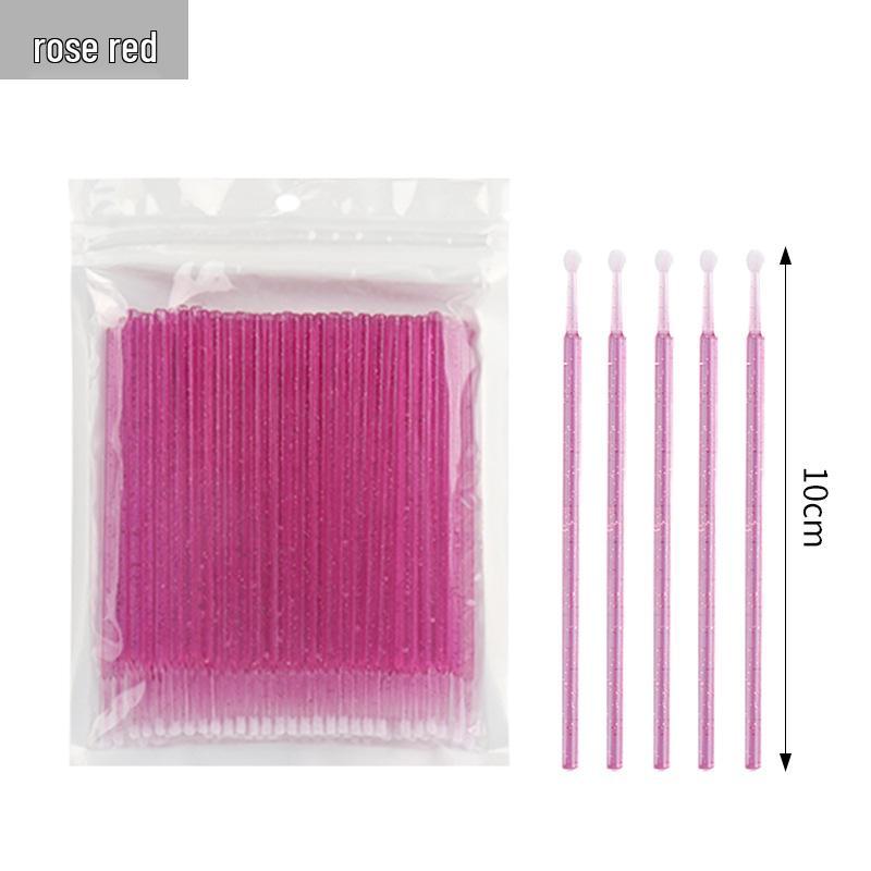 Crystal Rod Micro Brushes for Eyelash Extensions and Tattooing - Cotton Swab Applicators for Remover and Cleaning.