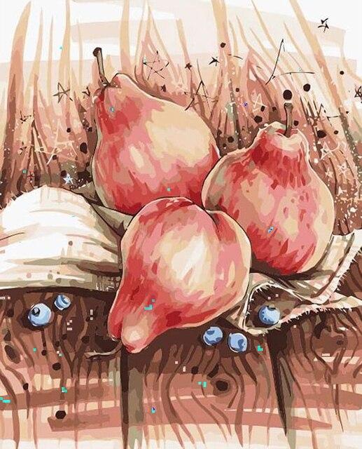 5D Diamond Painting Flowers Fruit Full Round Drill Cross Stitch Kit Diamond Embroidery Mosaic Picture Home Decoration