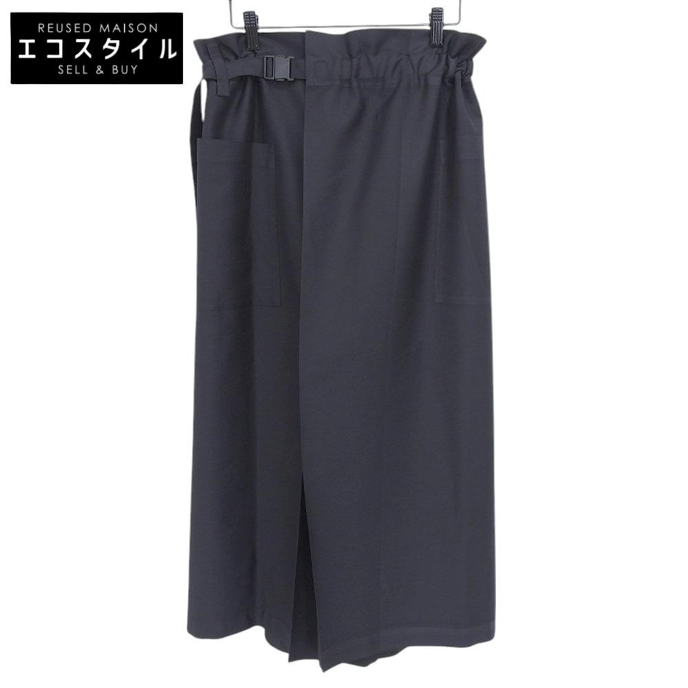 

ISSEY MIYAKE Beautiful me FLAT BOTTOM Wrap Wide Pants Bottoms Women s Black MI51FF802 Bottoms ― blackUsed