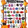 Halloween Gruppenteigknetmusik, Entspannende Fingerfreigabe-Spielzeuge, Geist Fledermaus Kürbis Quetsch- und Druckentlastungs-Artefakt