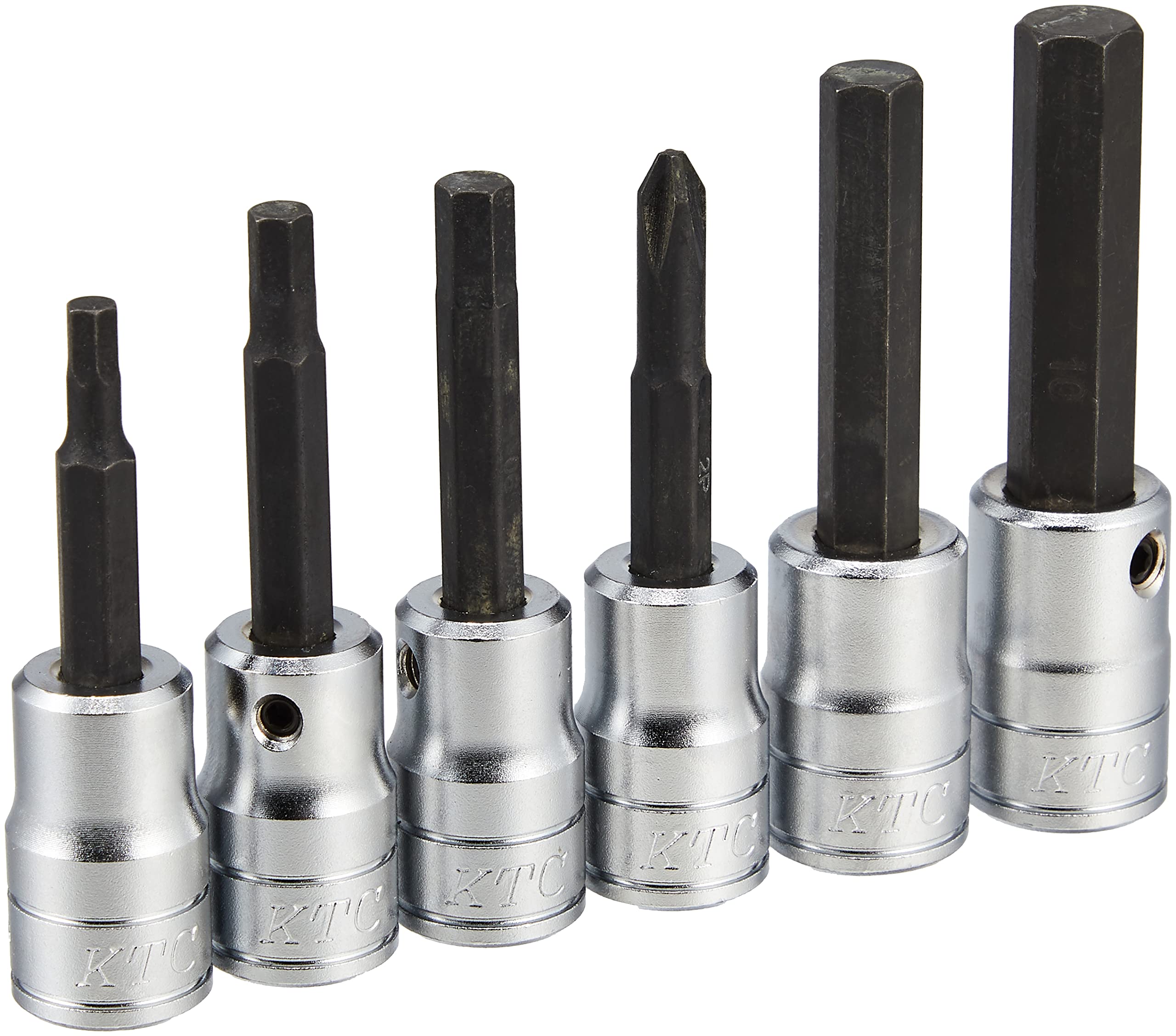 

Kyoto Tool Hexagon Bit Socket TBT306H (KTC) 9.5mm (3/8 inch) Set, 6-Piece Set,