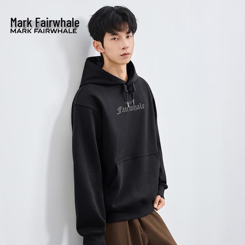 Mark Fairwhale Men's Letter Print Hooded Sweatshirt
