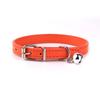 Crosspu Mehrfarbiges Lederhunde Halsband mit Glocke - Einfaches, flaches Design für Haustiere