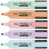 FLAIR Pastel 5 Shades Hi-lighter Pouch Pack | Flexible Line Width | Quick Drying & Smudge Proof Pastel Ink | Non-Toxic I