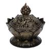 Incense Holder Vintage Zinc Copper Alloy Flower Shaped Incense Bowl Home Decoration