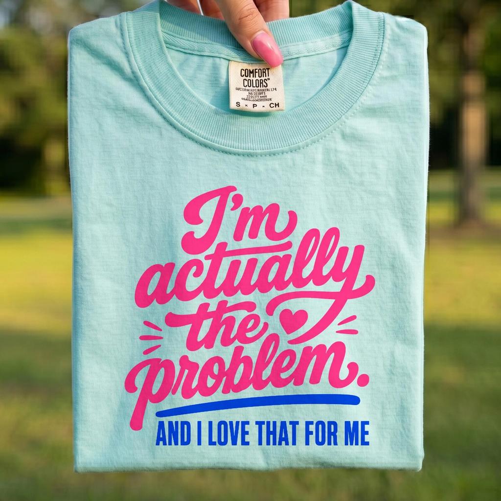 Comfort Colors® - I'm Actually The Problem Shirt, Funny Sarcastic Quote Tee, Trendy Women's T-Shirt, Funny Gift for Her